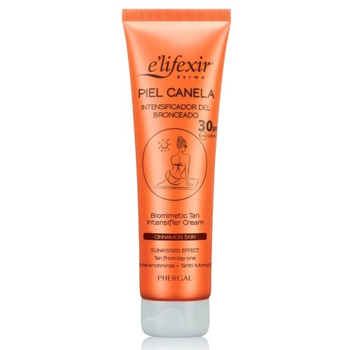 E'LIFEXIR DERMO Crema solar intensificadora del bronzejat Piel Canela FPS 30