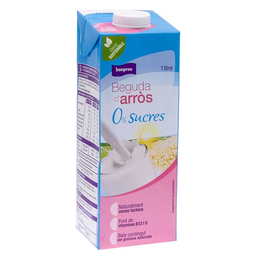 BONPREU Beguda d'arròs 0% sucres en cartró