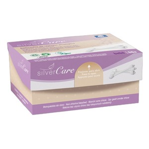 SILVER CARE Bastonets de cotó ecològic infantils 60 ud