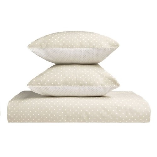 HOME INTERIORS Joc 1 funda nòrdica i 2 fundes de coixí Beix de 135cm
