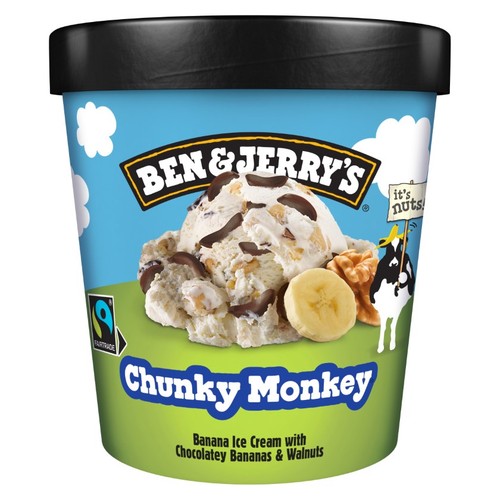BEN&JERRY'S Gelat de platàn i nous Chunky Monkey