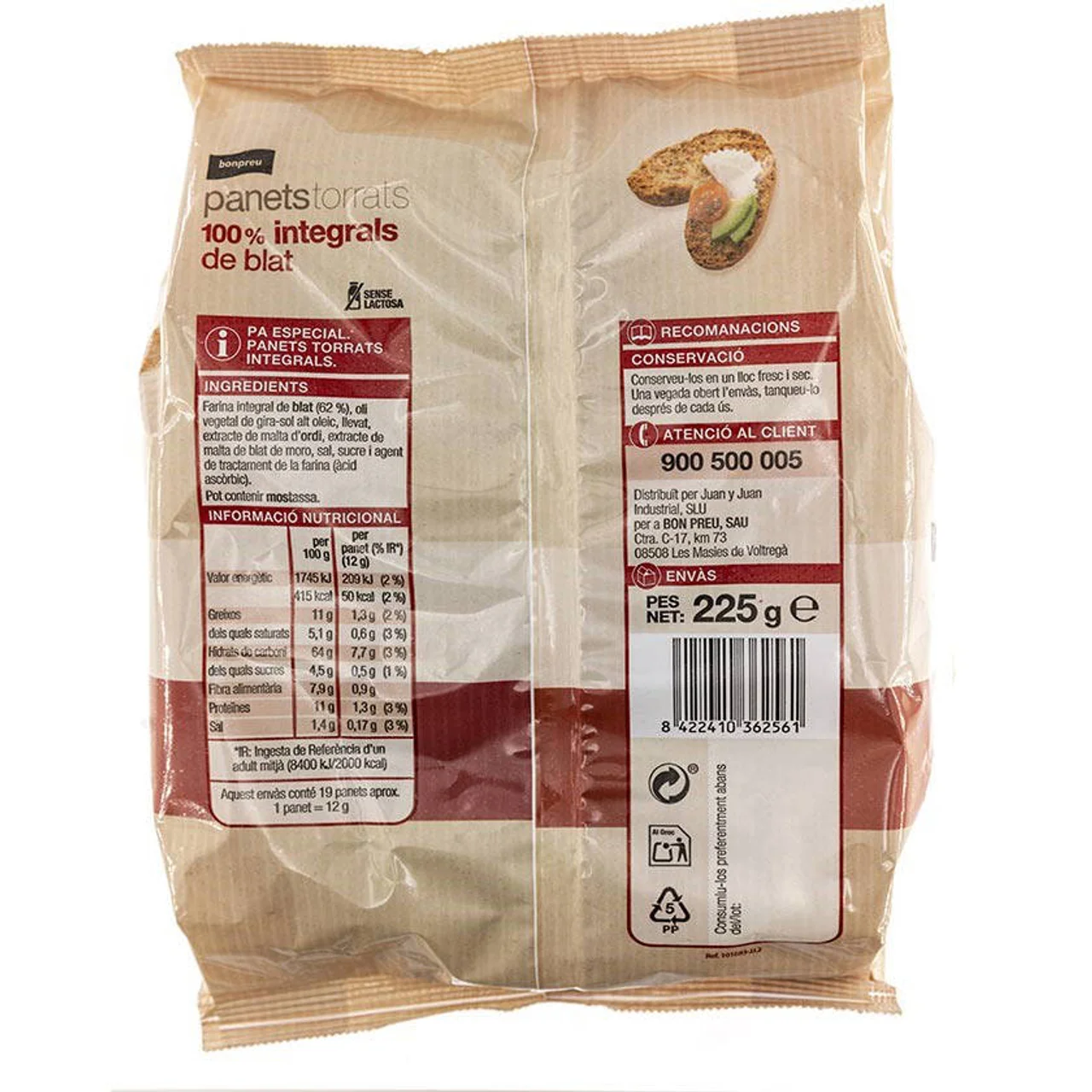 BONPREU Panecillos tostados integrales
