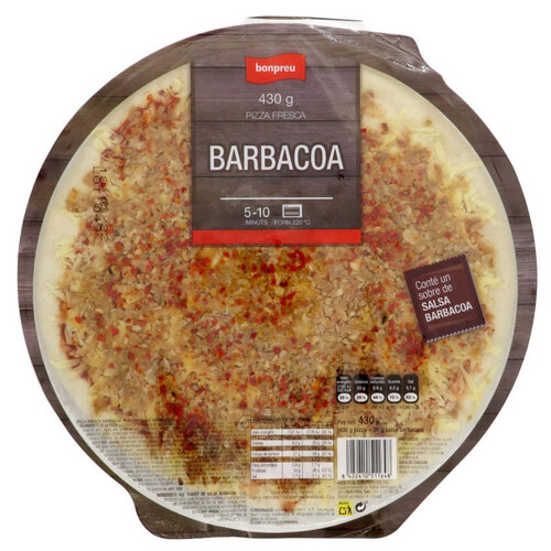BONPREU Pizza fresca barbacoa