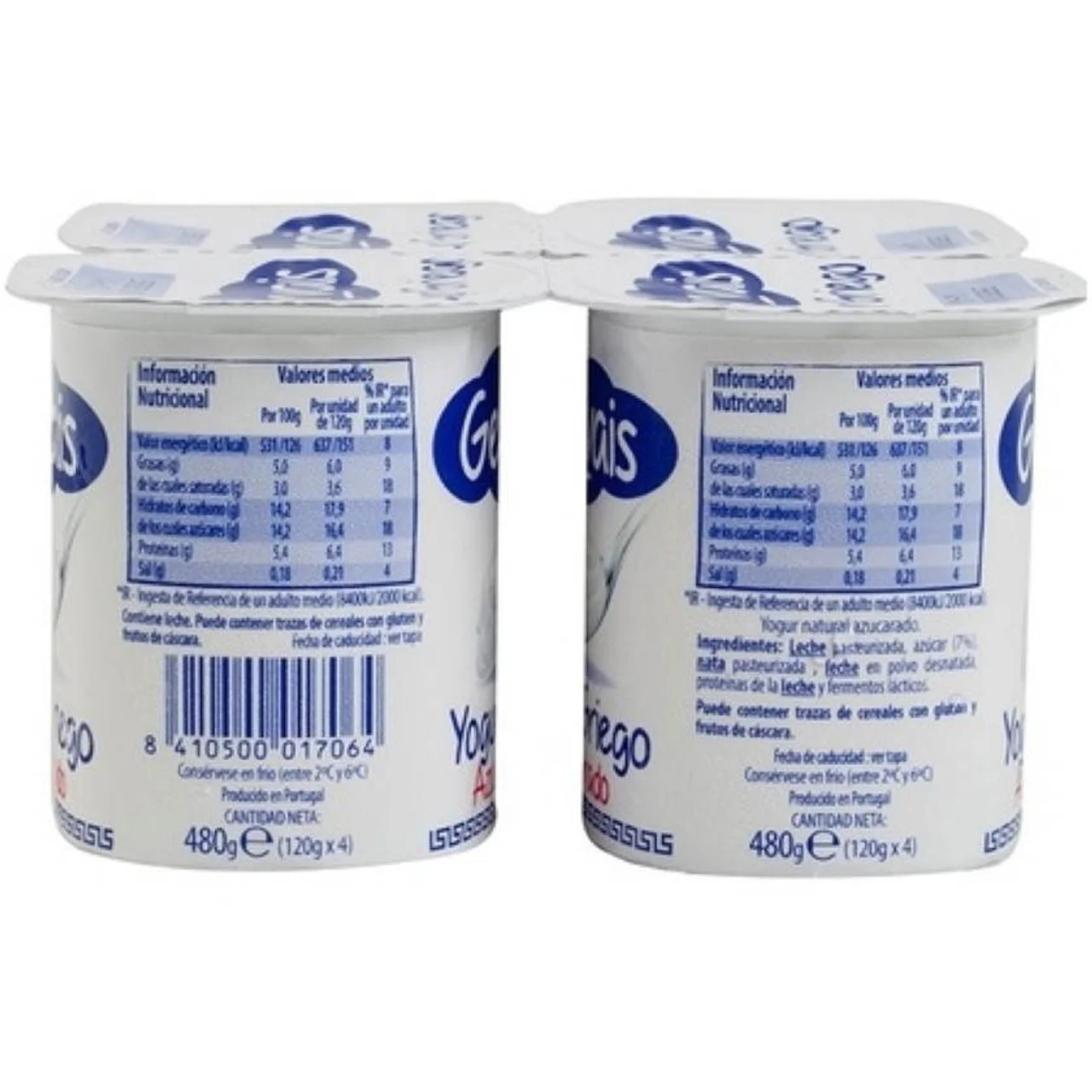 Yogur griego azucarado