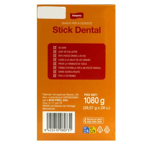 BONPREU Snack dental per a gos de raça gran