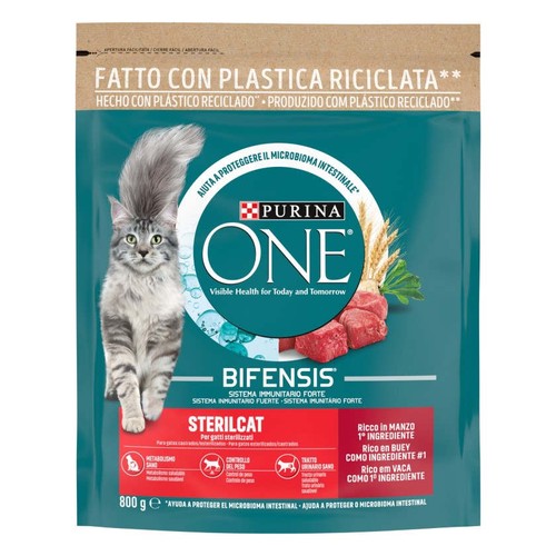 PURINA ONE Menjar de bou per a gat esterilitzat