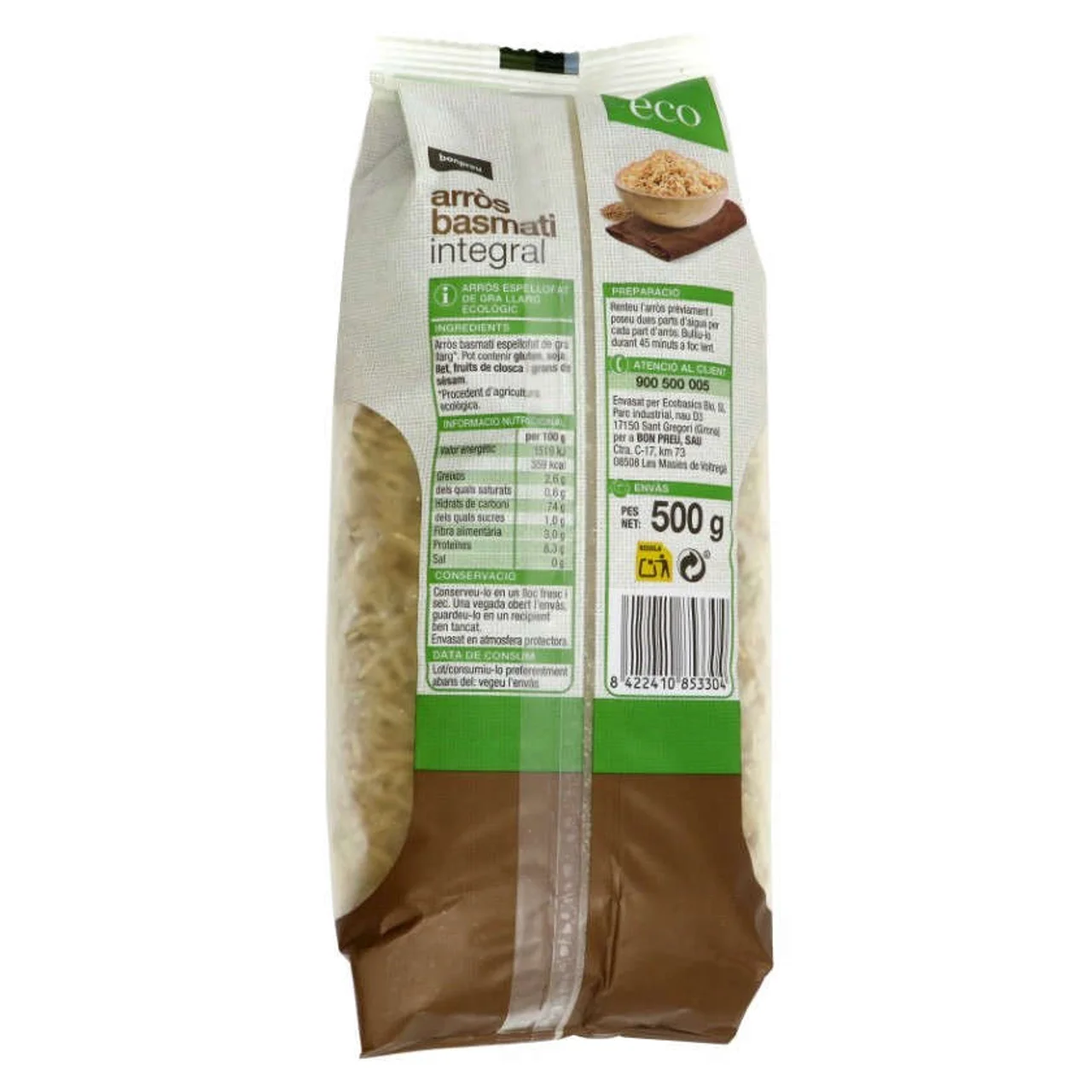 BONPREU Arroz basmati integral ecológico
