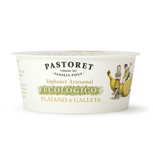 EL PASTORET Iogurt artesà ecològic de plàtan i galeta