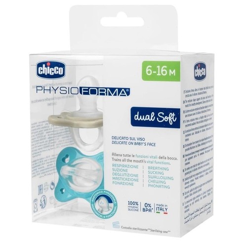 CHICCO Xumet dualsoft  de silicona 6-16M blau