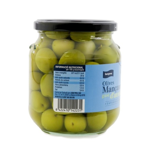BONPREU Olives Mançanenca amb gust d'anxova