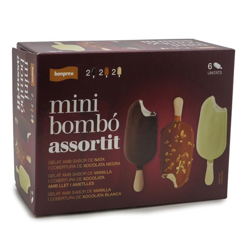 BONPREU Gelat mini bombó assortit
