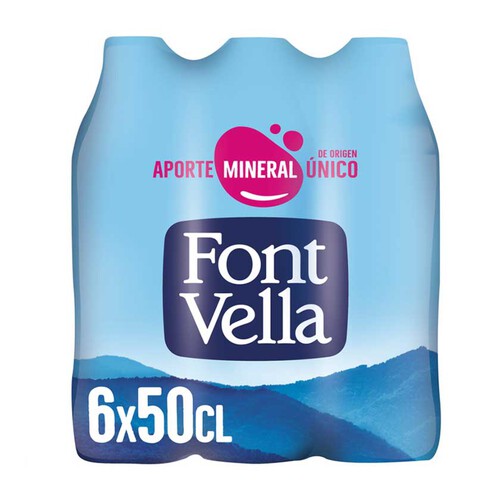 FONT VELLA Aigua mineral natural 6x50 cl