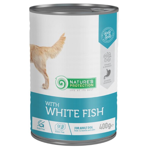 NATURE'S PROTECT. Menjar de peix blanc per a gos