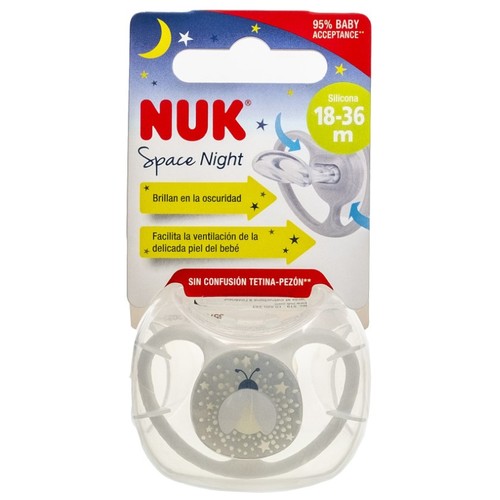 NUK Xumet space night de silicona 18-36 m