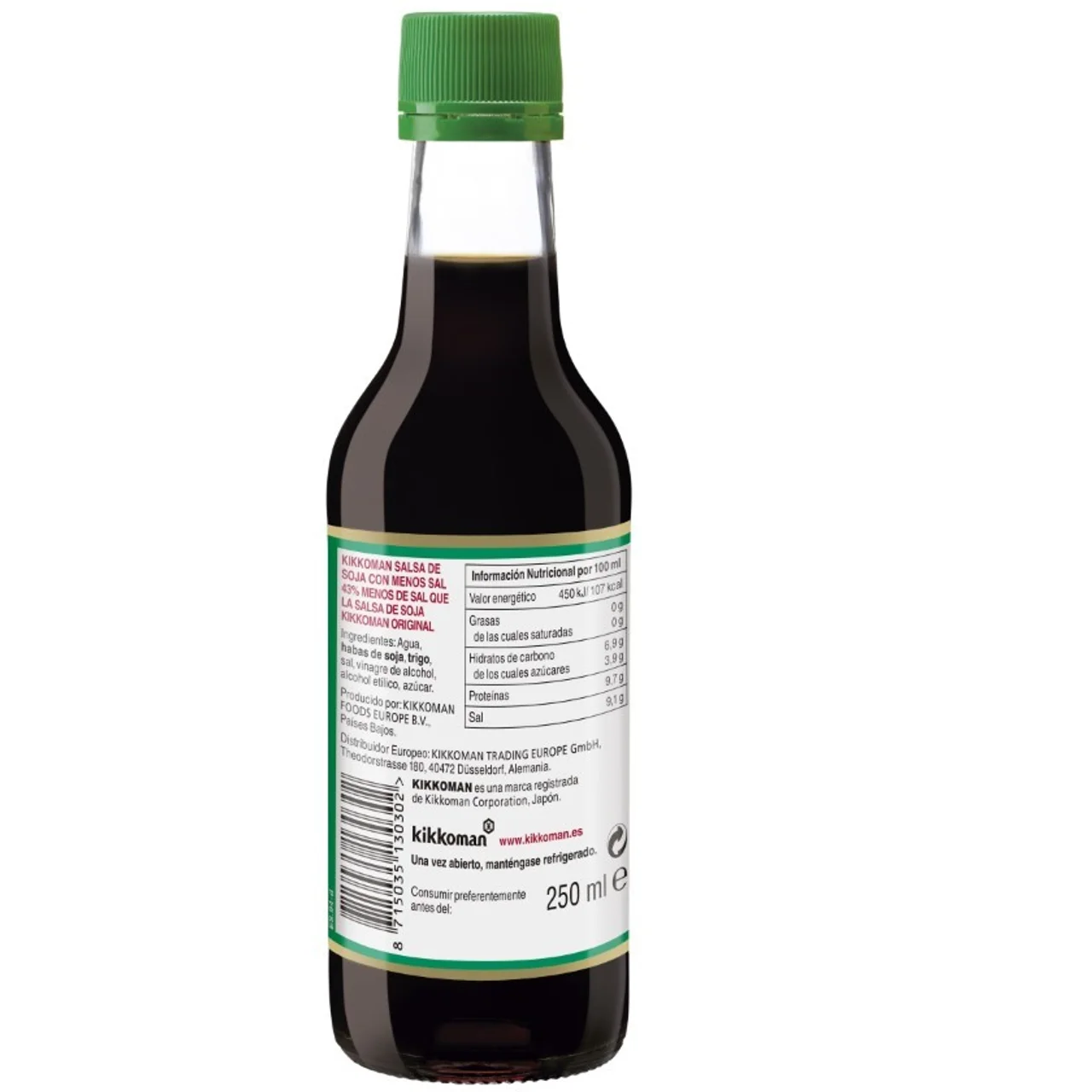 Salsa de soja con menos sal