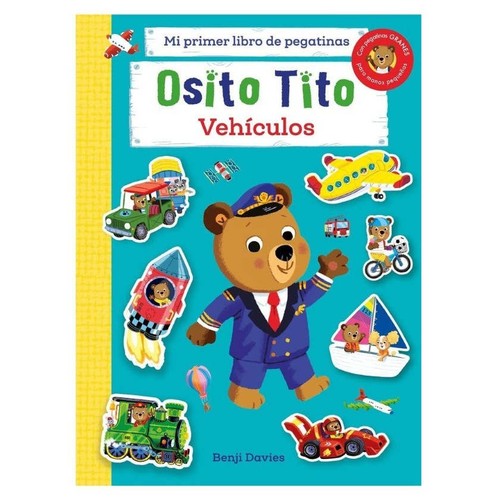 ED. TIMUN MAS Llibre Osito Tito. Mi primer libro de pegatinas. Vehículos