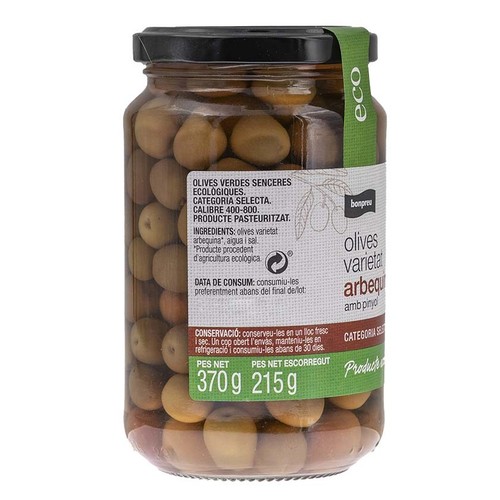BONPREU Olives arbequines ecològiques