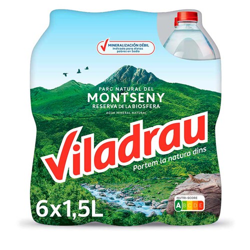 VILADRAU Aigua mineral natural 6x1,5 L