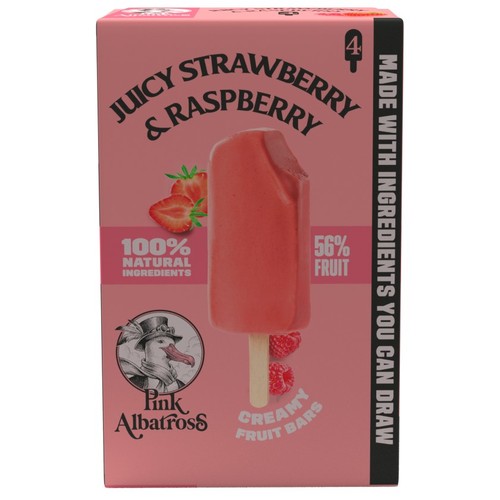 PINK ALBATROSS Gelat de fruita amb gust de maduixa i gerds