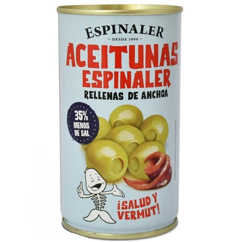 ESPINALER Olives farcides d'anxova baixes en sal