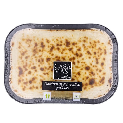 CASA MAS Canelons de carn rostida gratinats 3u.