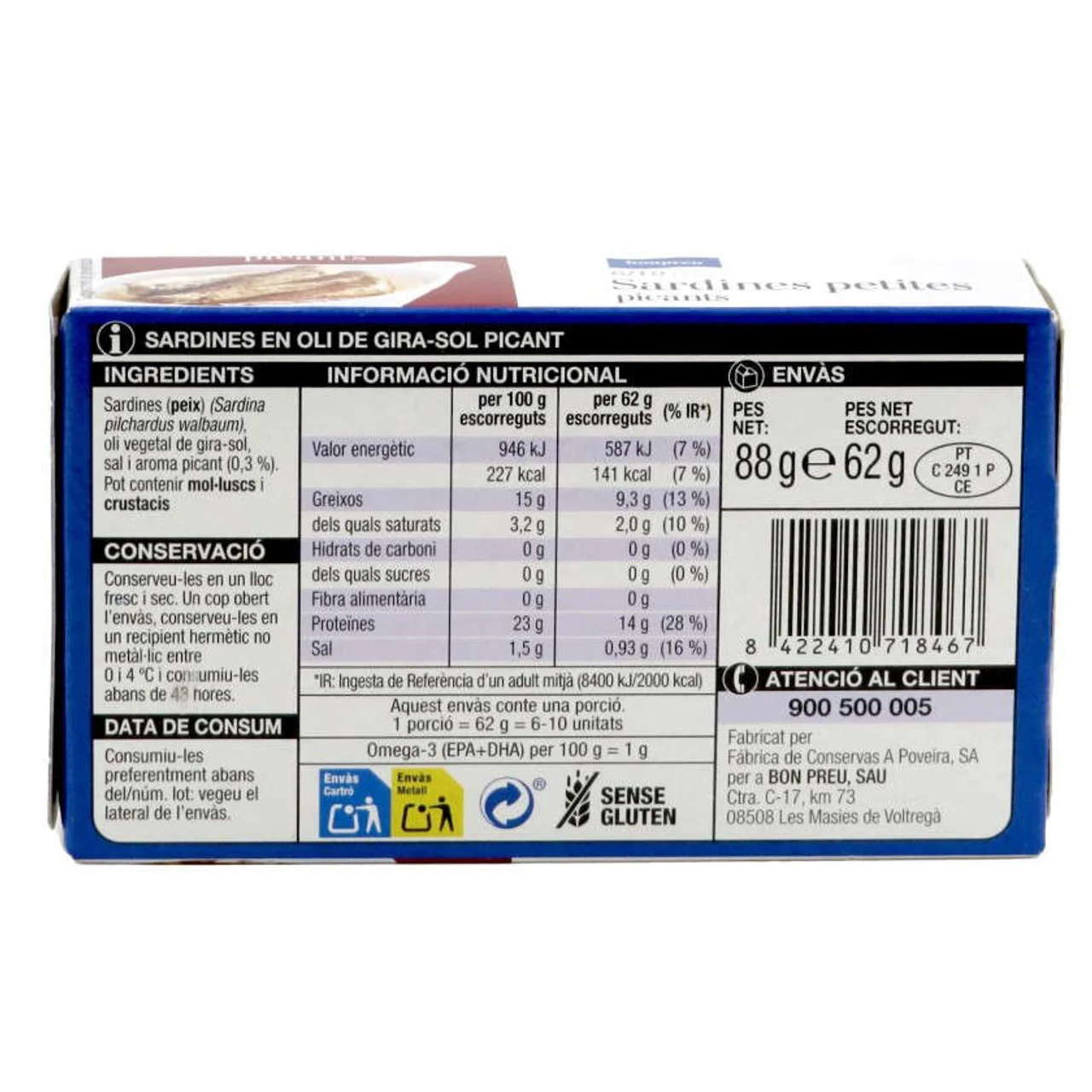 BONPREU Sardinas pequeñas picantes