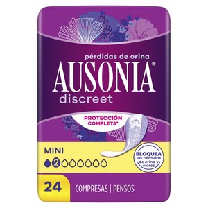 AUSONIA DISCREET Compresa mini per a incontinència 24 ud