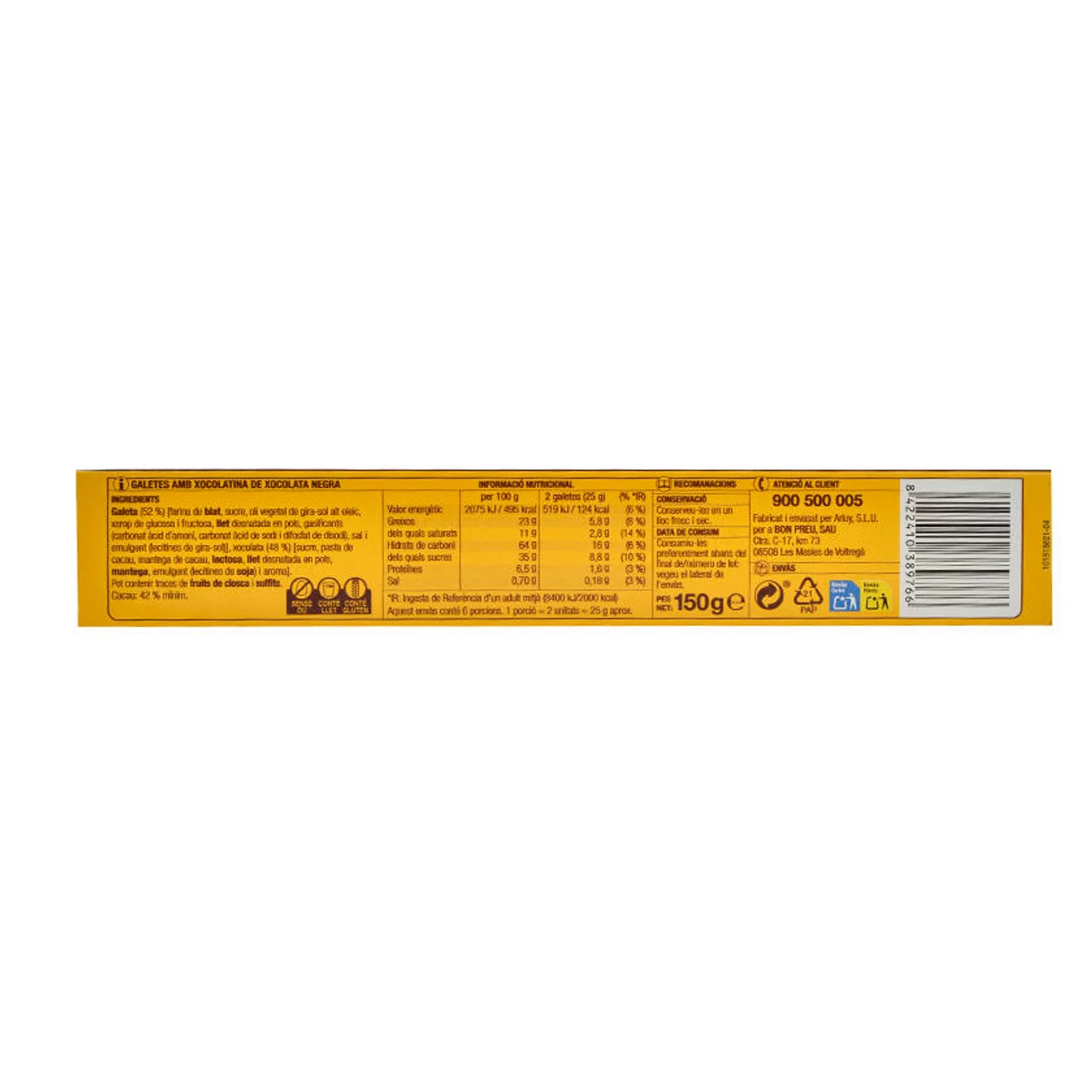 BONPREU Galletas de chocolate negro