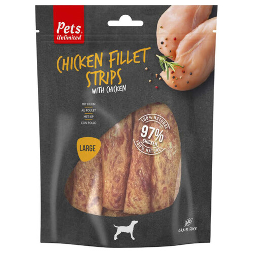 PETS UNLIMITED Snack de pollastre gran per a gos