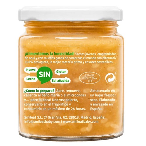 SMILEAT Potet d'arròs amb pit d'indiot i verdures ecològic