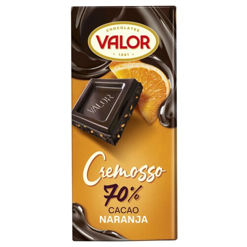 VALOR Xocolata negra 85% taronja cremós