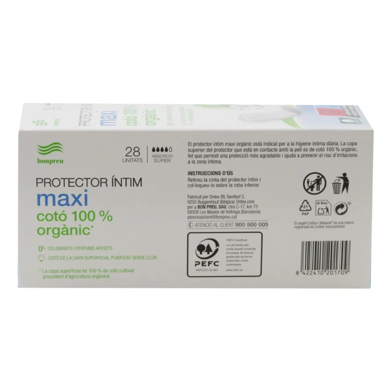 BONPREU Protector íntimo ecológico maxi