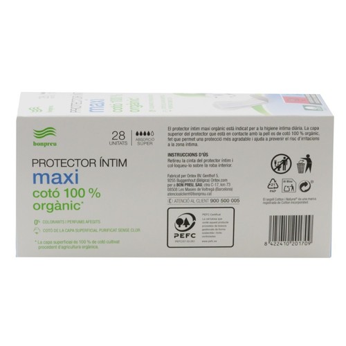 BONPREU Protector íntim ecològic maxi