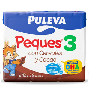 Imagen de PEQUES 3 Llet infantil de cereals i cacau 3x200 ml en cartró