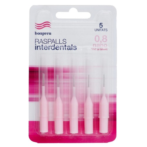 BONPREU Raspalls interdentals nano 0,8 mm