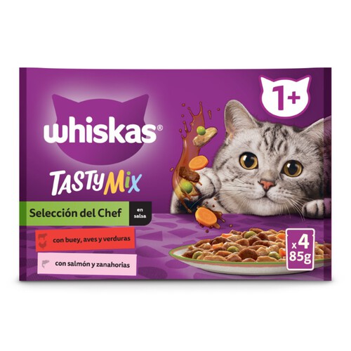 WHISKAS Menjar TastyMix per a gat adult