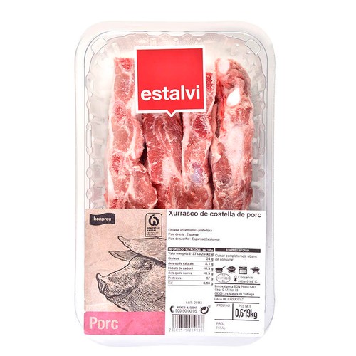 BONPREU Xurrasco de costella de porc