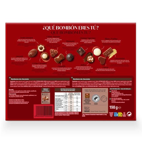 NESTLÉ CAJA ROJA Bombons de xocolata assortits