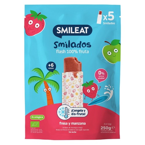 SMILEAT Gelat amb gust de maduixa i poma ecològic