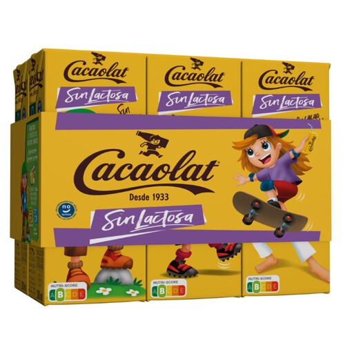 CACAOLAT Batut de xocolata sense lactosa 6x200ml en cartró