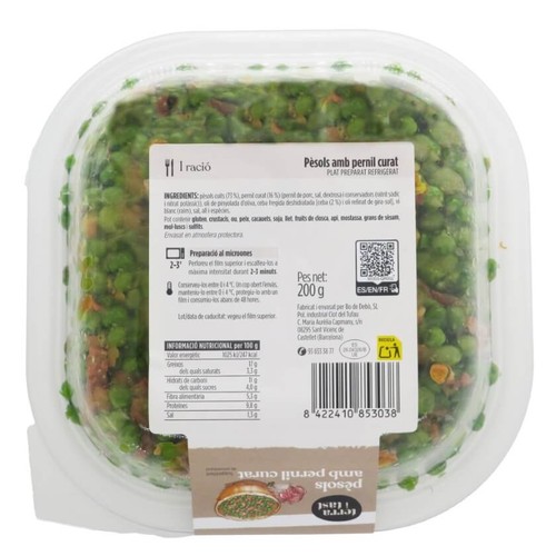 TERRA I TAST Pèsols amb pernil curat