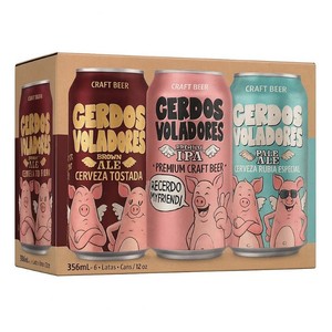 Imagen de CERDOS VOLADORES Cervesa 6 x33cl llauna