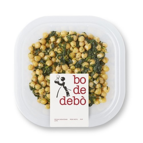 BO DE DEBÒ Cigrons amb espinacs