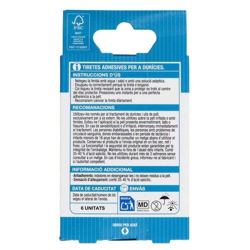 BONPREU Tiretes adhesives per a durícies
