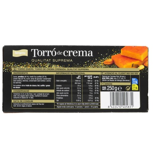 BONPREU Torró de crema
