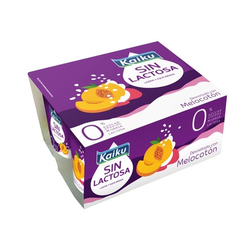 KAIKU Iogurt desnatat amb préssec sense lactosa