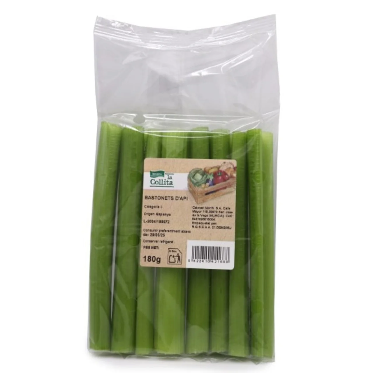 Palitos de apio en bolsa de 200 gramos