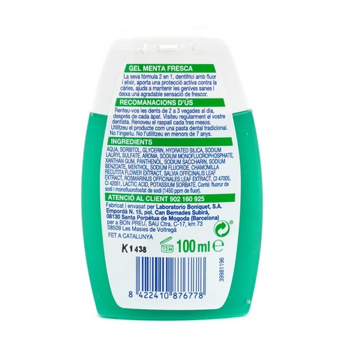 BONPREU Dentifrici i elixir refrescant