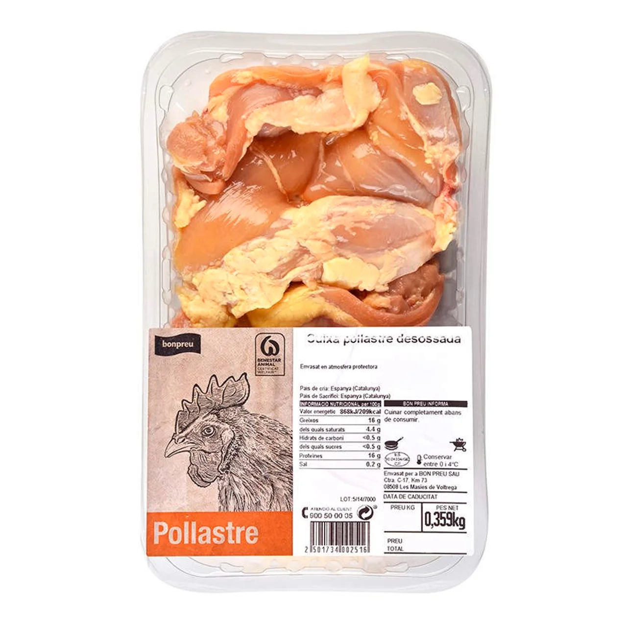 BONPREU Muslo de pollo deshuesado