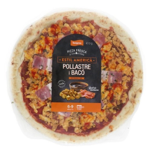 BONPREU Pizza de pollastre i bacó